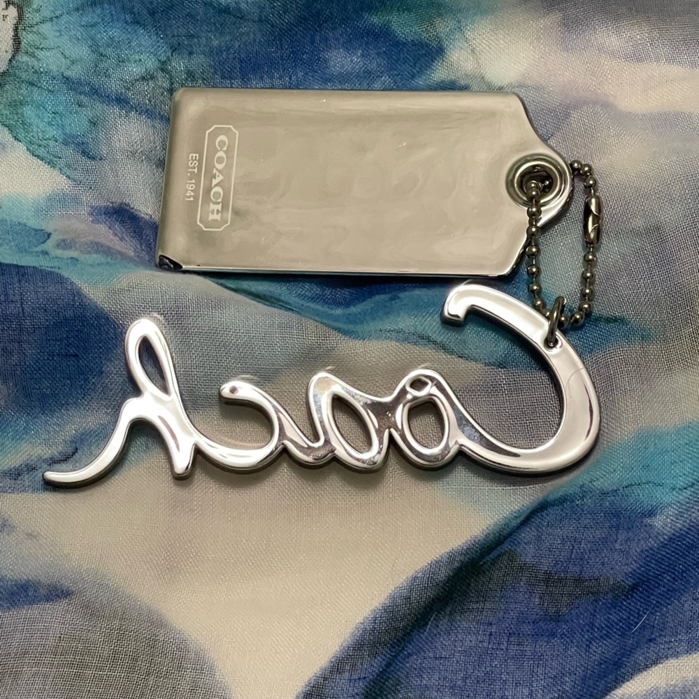 Coach Poppy black mirrored hang tag/charm - Picture 7 of 10